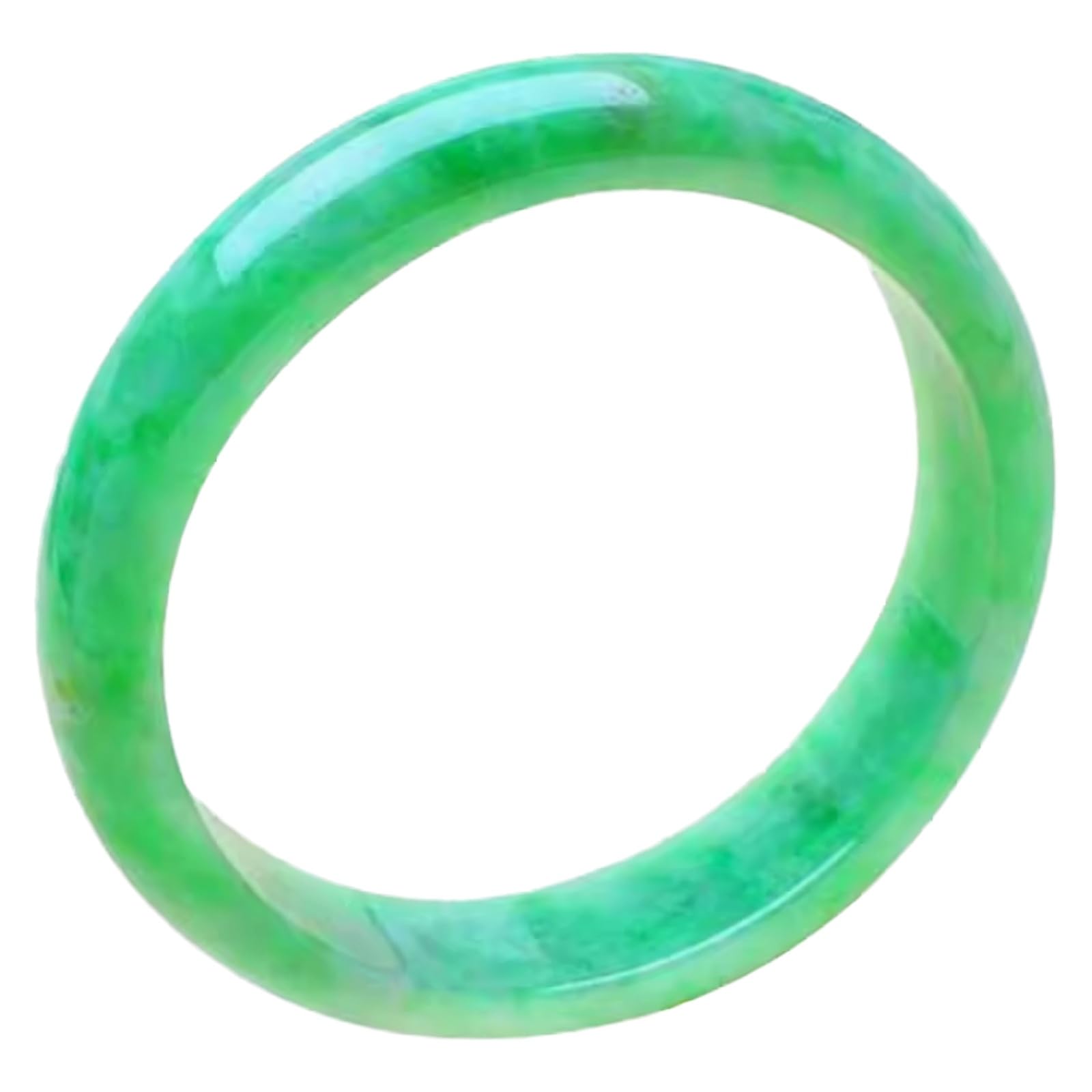 Bracelet jonc en jade vert émeraude véritable pour femme en jadéite naturelle
