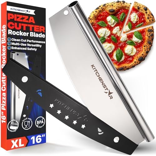 KitchenStar 16-Inch Pizza Cutter Rocker Blade - Sharp Stainless S...