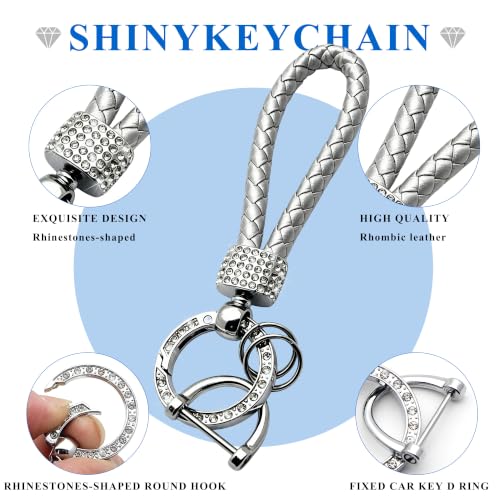 Image of Creativity For BMW X5 Key cover and Key chain accessories (Grey set) | TPU key box with Rhinestones is compatible with X1 X3 X4 X5 X6 1 2 4 5 6 7 M3 M5 M6 GT3 GT5 G30 F10 F15 F16 F20 key