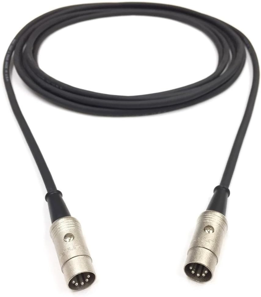 20ft - 5 Pin Neutrik MIDI Cable - Male to Male (5 Wire)