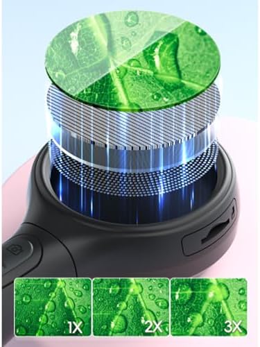 Oumefar Kids Digital Microscope Handheld Digital Microscope Electronic 500X Magnification 1.8 Inch IPS Screen 8 LED Lights 2MP Camera with 12 Languages for Science Experiments — view 6