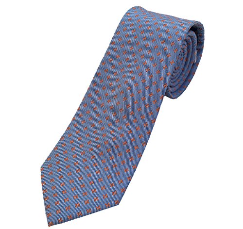 Corbatas de hombre - Corbatas de hombre originales - Corbata azul con rojo - Corbata hombre fabricada artesanalmente - 100% seda - Pietro Baldini