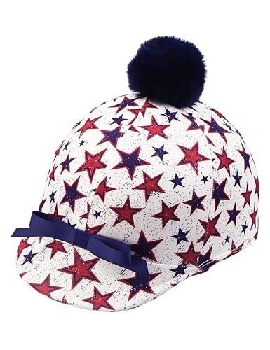 Funda para casco ecuestre contra arañazos con estampado de estrellas clásicas de lazo