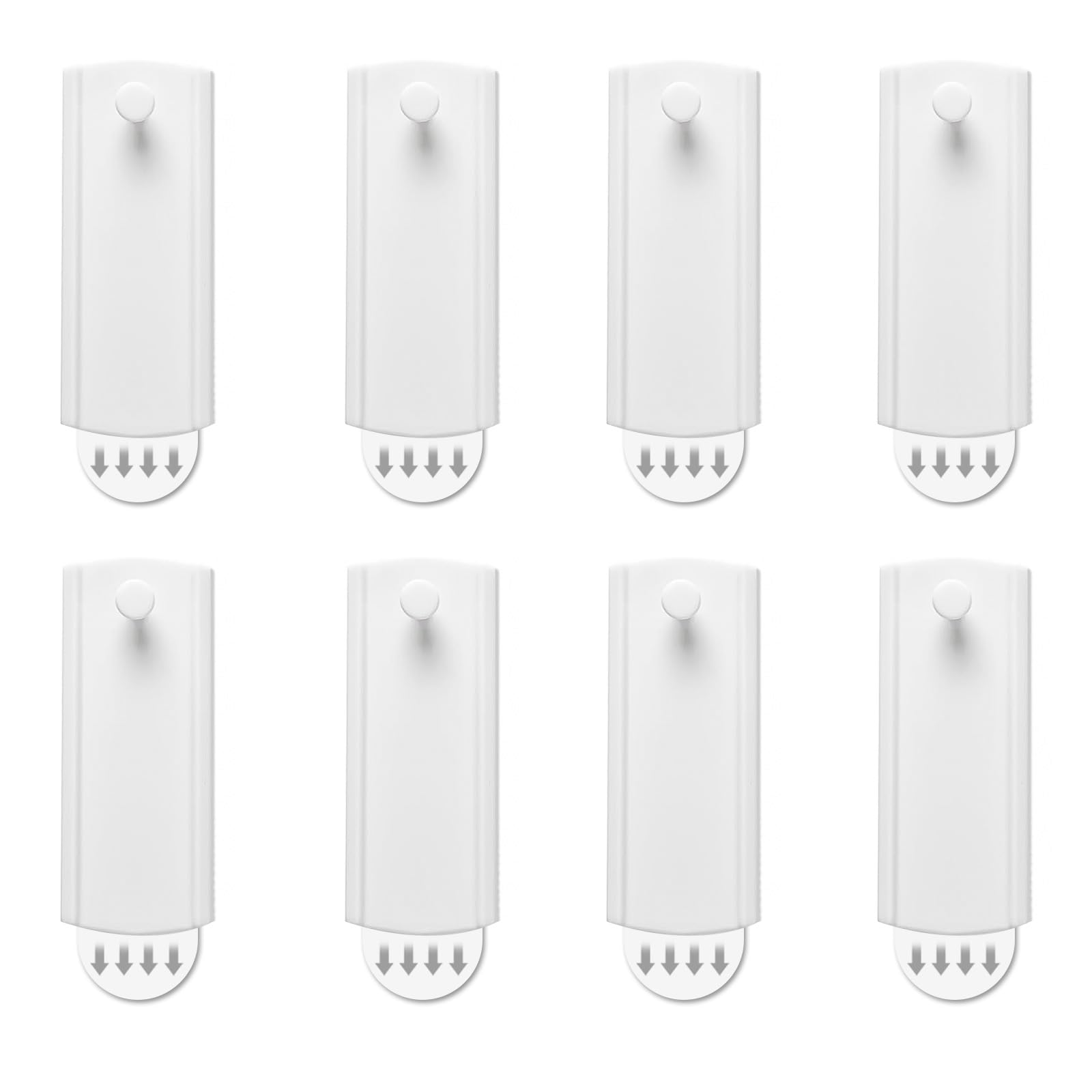 KLEHOPE Klebenagel für Bilderrahmen, 8 Stück Klebenägel Wand, Weiße Haken, Bilderhaken Selbstklebend, Bilderhaken für Flur, Wohnzimmer, Bilder Aufhängen Ohne Bohren