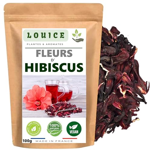 Hibiscus Flores Secas 100g - Flores Aromáticas para Infusiones y Pastelería