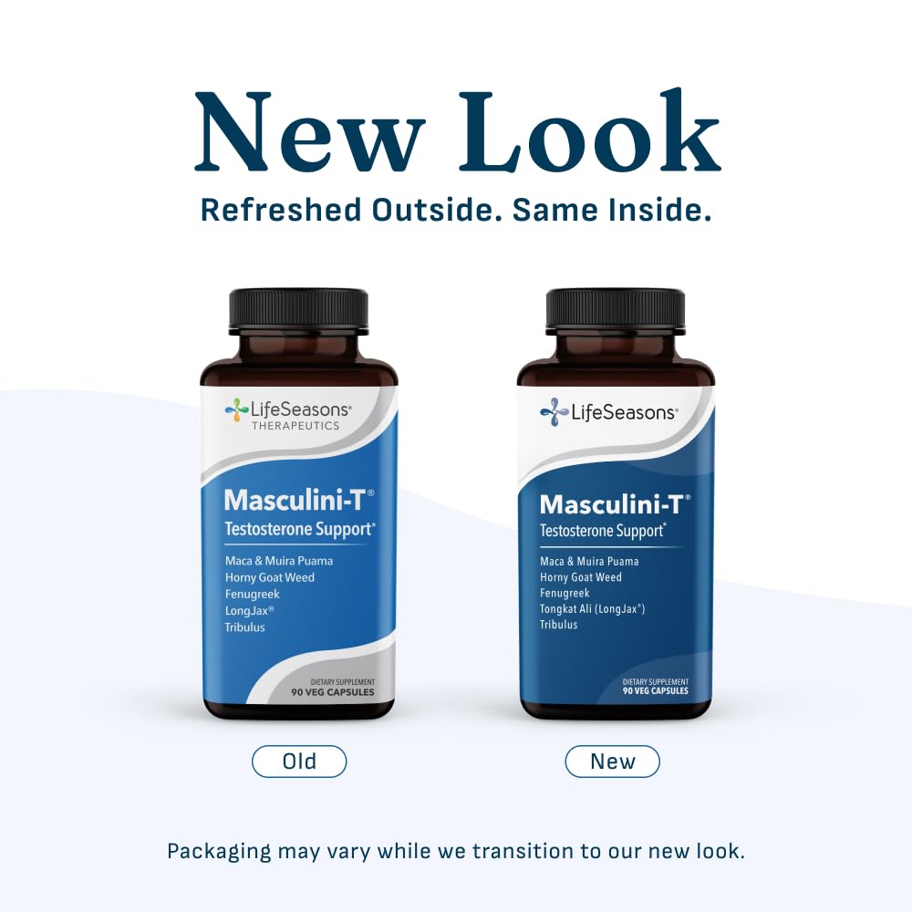 LifeSeasons Masculini-T - Testosterone Support Supplement - Enhances Mental & Physical Aspects of Sexual and Athletic Performance - Supports Normal Erectile Function - Improve Libido - 90 Capsules — Amazon image 6