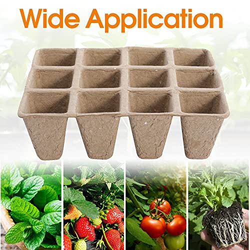 Jumlaner 120 Cells Peat Pots Seed Starter Trays Biodegradable Seed Tray 10 Packs Plant Starting Kits For Seedlings With 160 Pcs Plant Labels Nursery Pots For Gardening Vegetable Succulent House Plant #TOP5