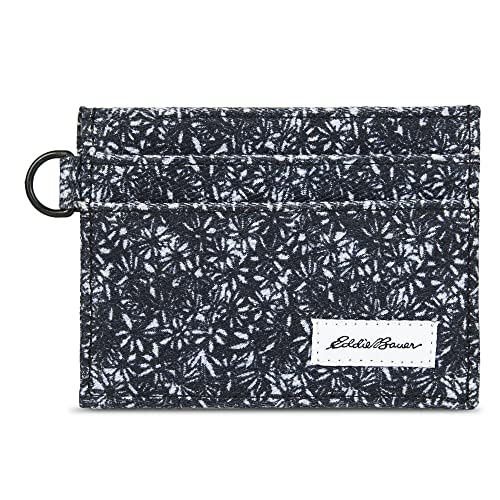 Étui à cartes bleu en coton pour homme accessoire compact imprimé Pioneer