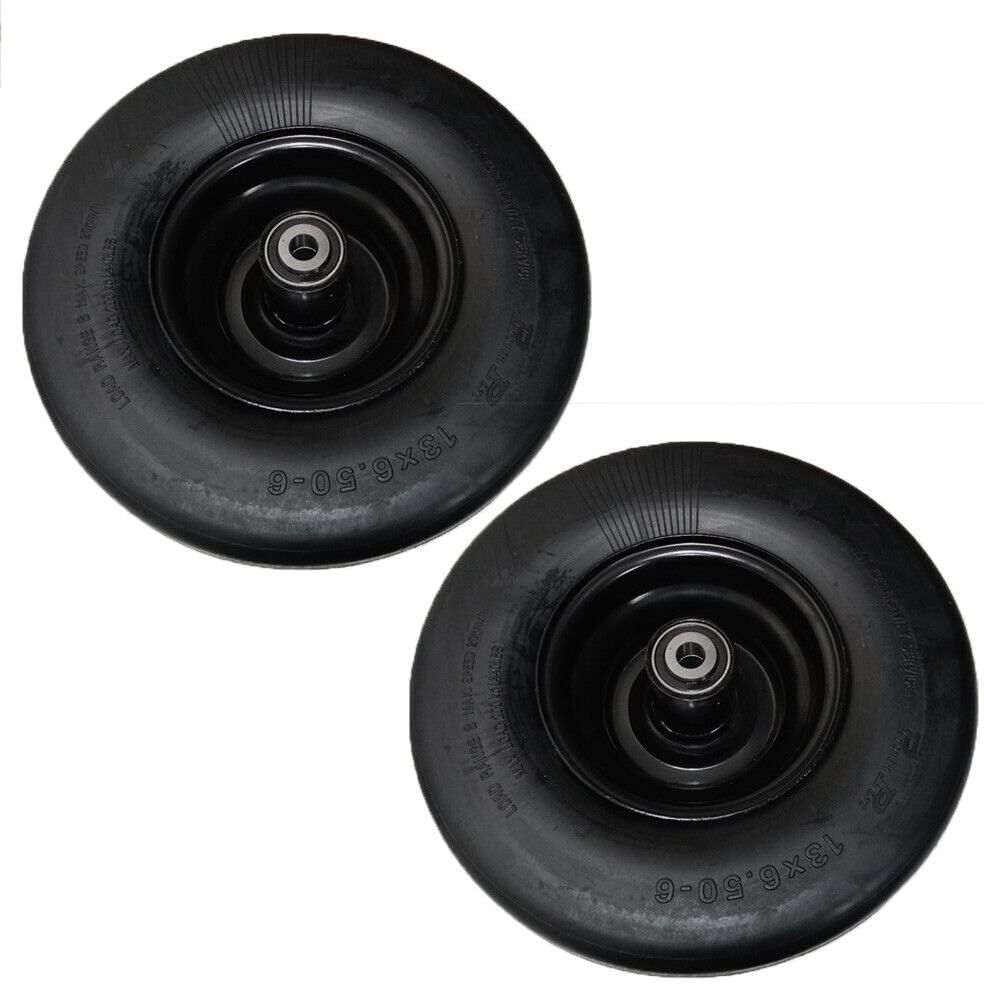 Set of 2 13X6.5-6 No Flat Solid Rubber Wheels Fit Wright 72460033
