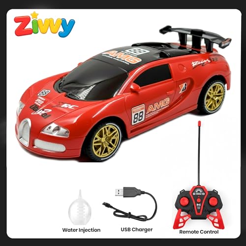Image of Big Rechargeable Remote Control Car for Kids | 2.4GHz, LED Headlights, Spray Smoke,Up to 90 to 120 min Non-Stop Play Time, 150ft Remote Range, USB Charging, Anti-Skid Tyres, BIS Certified