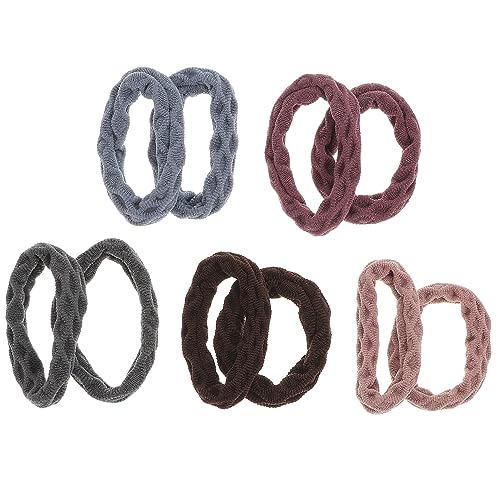 Beaupretty 10pcs hair accessories hair accessories for braid ponytail black elastic hair ties ponytail holders women sports hair ties woman hair ring hair rope elasticity Headband