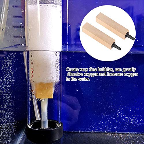 Image of 2Pcs /Set Wooden Air Bubble Stone Diffuser Air Stone Cylinder Fine Bubbles Air Pump Accessories for Hydroponics Aquarium Tank Pump(L)