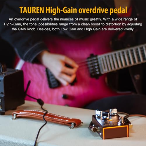 Image of JOYO Overdrive Guitar Pedal, Transparent Overdrive /Touch-Sensitive /Clean Boost to Warm Drive, Ambient LED with Bypass (Tauren R-01)