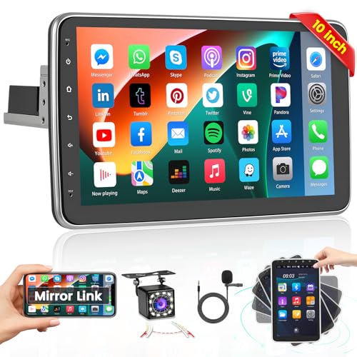 Autoradio Android 13 1 DIN 2+64GB con Pantalla 10''