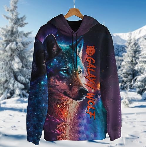 Unisex Hoodie 3D Graphic Wolf Dreamcatcher Pullover Hooded Sweatshirt Hoodies With Big Pockets Series 223