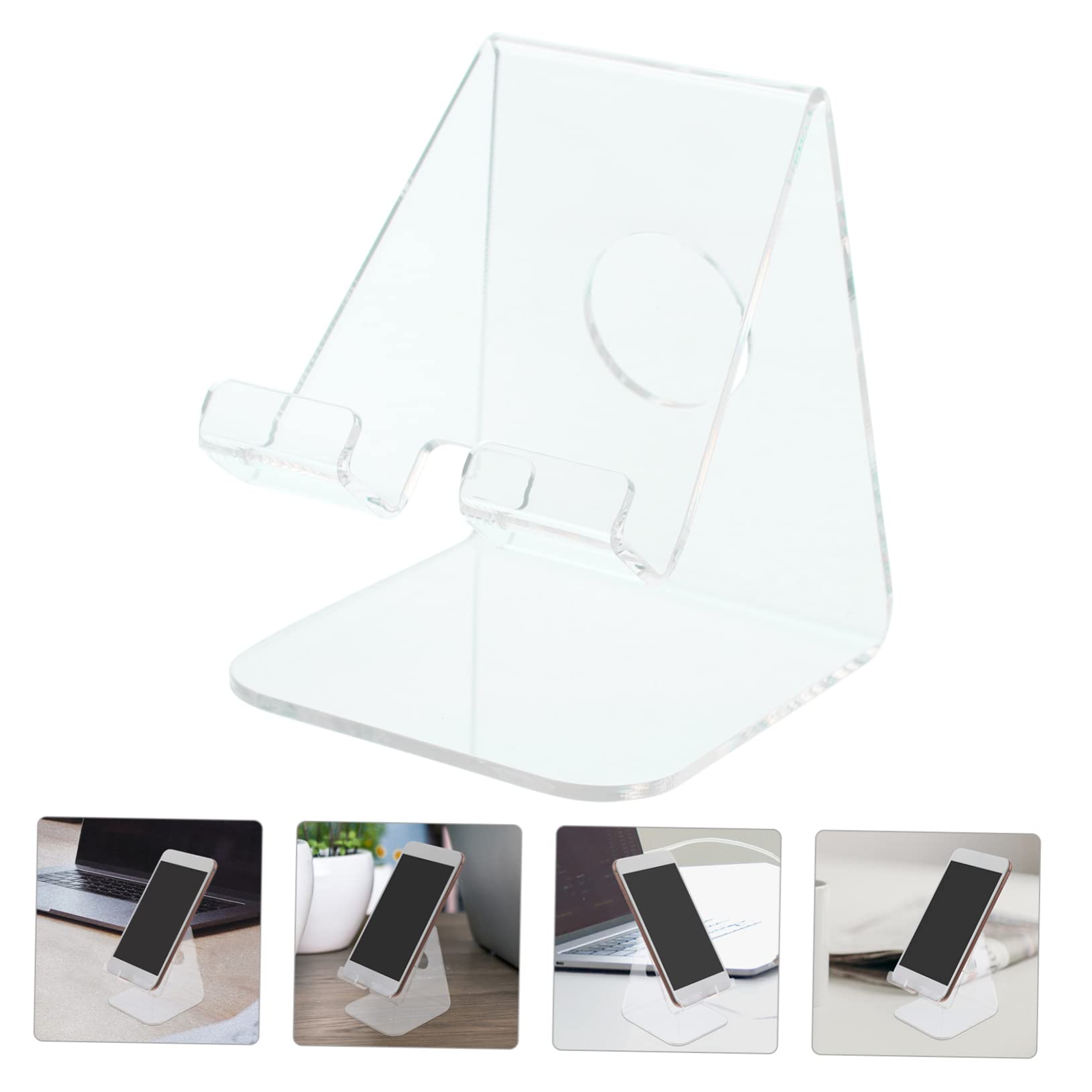 STOBOK 4 Pezzi Supporto Per Telefono Cellulare in Acrilico Supporto Per Telefono Supporto Per Telefono Da Tavolo Supporto Per Telefono E Tablet