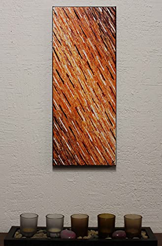Art abstrait texture couteau 50x20 : l'art mural pour petits espaces