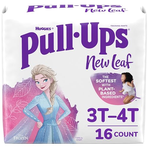 Image of Pull-Ups New Leaf Girls' Disney Frozen Potty Training Pants, 3T-4T (32-40 lbs), 16 Ct