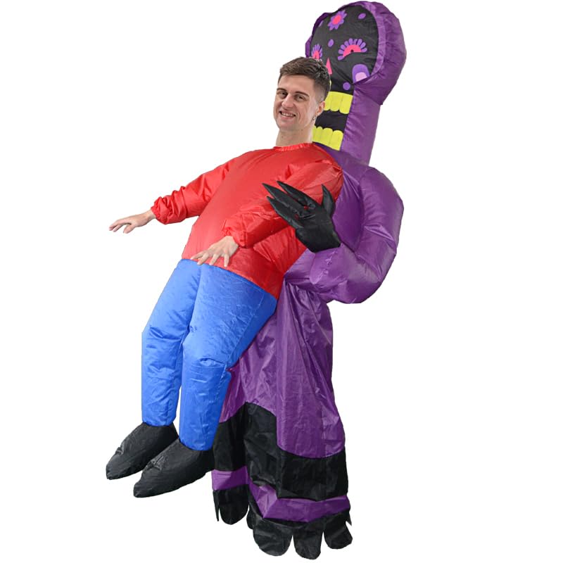 Costume d'enlèvement extraterrestre violet pour soirée humour