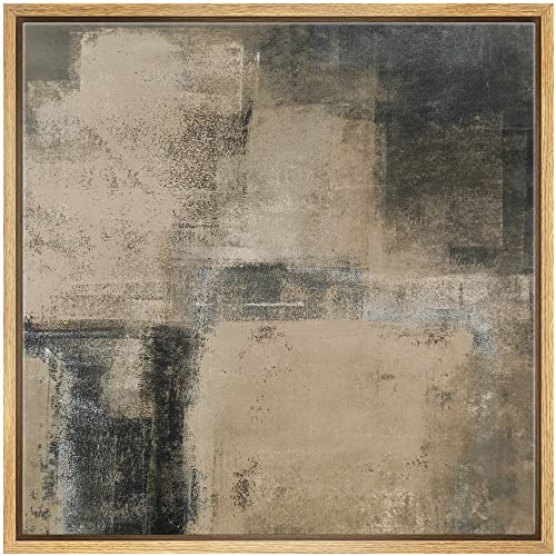 SIGNWIN Framed Canvas Print Wall Art Faded Textured Brown &
