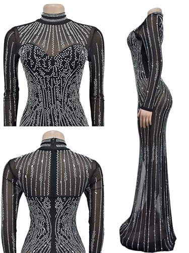 Image of Figdaw High Slit Sexy Evening Gowns Long Prom Dress for Women Formal Elegant