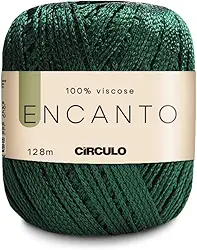 Linha Fio Encanto Para Croche/Trico 128m Circulo 100% Viscose - Musgo