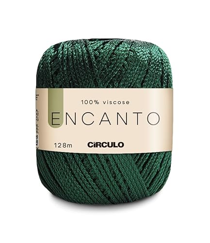 Encanto Garn von Circulo – 100% Viskose (1 Knäuel) – 100 g – 140 Yds – Häkelgarn Encanto von Círculo. (5398 Grün)