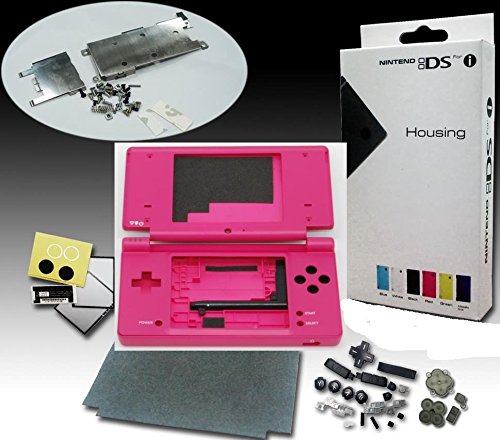 Carcasa Completa de Repuesto para Consola DSi Color Rosa con Botones y Tornillos Incluidos