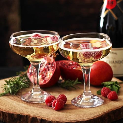 bar@drinkstuff Polycarbonate Coupe Cocktail Glasses – Pack of 4, 8.8 oz / 250 ml – Virtually Unbreakable Plastic Coupes for Cocktails & Champagne - Image 4
