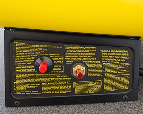 Hiland Bga1601-40K Hil-Shop-Lp40 Propane 40,000 Btu Forced Air Warehouse/Shop Heater W/Stand, Yellow #TOP2