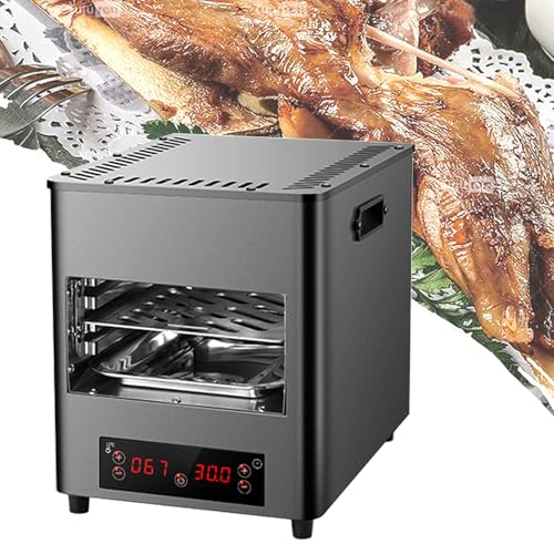 UMJIGF 1700W 800? Gourmet Steak Grill - Steakhouse Quality, Controllable Time & Temp, Indoor Electric Steak Broiler,A