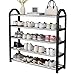Półka Buty 5-poziomowy Organizer na Buty do Przedpokoju, Przenośna Solidna Metalowa Czarna Półka na Buty, do Salonu Łazienka Aneks Kuchenny, Oszczędzanie Przestrzeni (Size : 75cm x 19cm x 75cm)