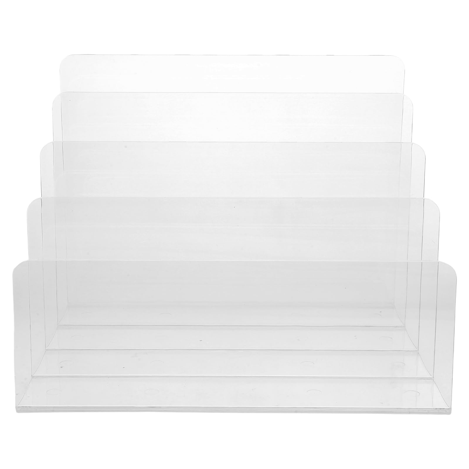 Organiseur de Bureau Transparent en Acrylique à 4 Sections