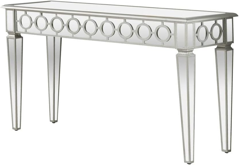 Best Master Furniture Sophie Mirrored Silver Sofa Table