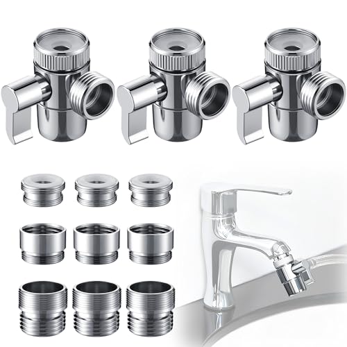 Dreyoo 3 Set Faucet Diverter Valve with Aerator include 55/64'',