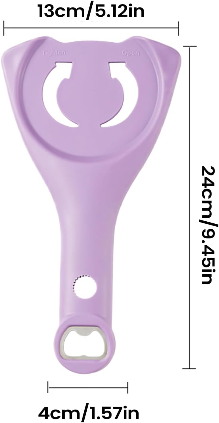 Jar Opener, Compact And Portable, 24x13cm, Easy Twist Off Bottle Caps, Handheld Lid Top Opener, Effort Saving Tool, For Elderly Women Kids Kitchen Camping Bar Picnic Cafe