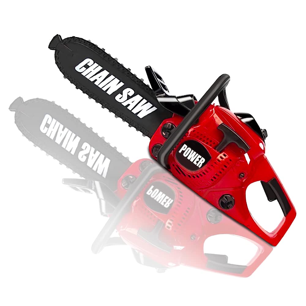 MasrooPretend Play Series Chainsaw Toy Tool Play Set, Outside Kids Chainsaw Toy Tool Set Outdoor Preschool Gardening Lawn Toy Gift for Boys & Girls Age 3, 4, 5 and Up (Toy Chainsaw)