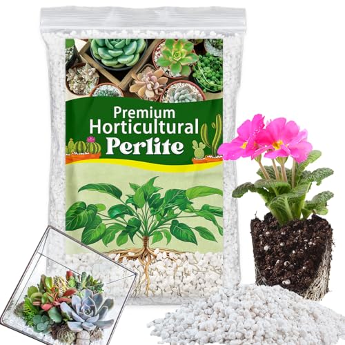 Organic Horticultural Perlite Natural Perlite Improved Drainage Ventilation & Root Growth Perlite Conditioner Potting Mix for Orchids Succulents Indoor & Outdoor Plant and Gardening-1QT
