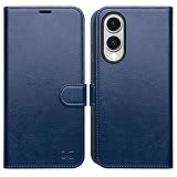 OCASE Kompatibel für Samsung Galaxy S25 Edge 5G Hülle Premium Lederhülle Klappbar RFID Schutzhülle Tasche Magnet Kartenfach Standfunktion Klapphülle Schutzhülle für Samsung Galaxy S25 Edge Blau