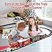 LENGTOUQ Christmas Train Set, Train Toy with Sound, Lights and Smoke, Toy Train Set Under The Christmas Tree, Christmas Toy Gift for Kids Aged 3 4 5 6 7 8 Years Old