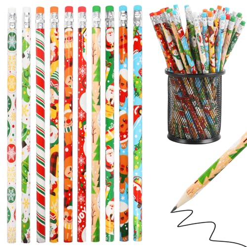 Lápices de Navidad DIYASY para niños, paquete x50