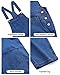 luvamia Flexclusive Women's Casual Adjustable Denim Bib Overalls Jeans Pants Fashion Loose Jumpsuits Overalls for Women Classic Blue Size Medium