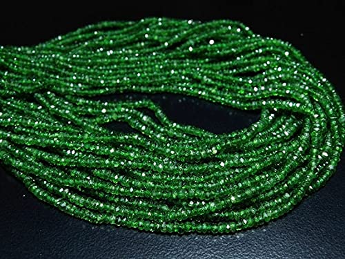 Chrome diopside 3mm en rondelles pierres naturelles de qualité AA pour bijoux