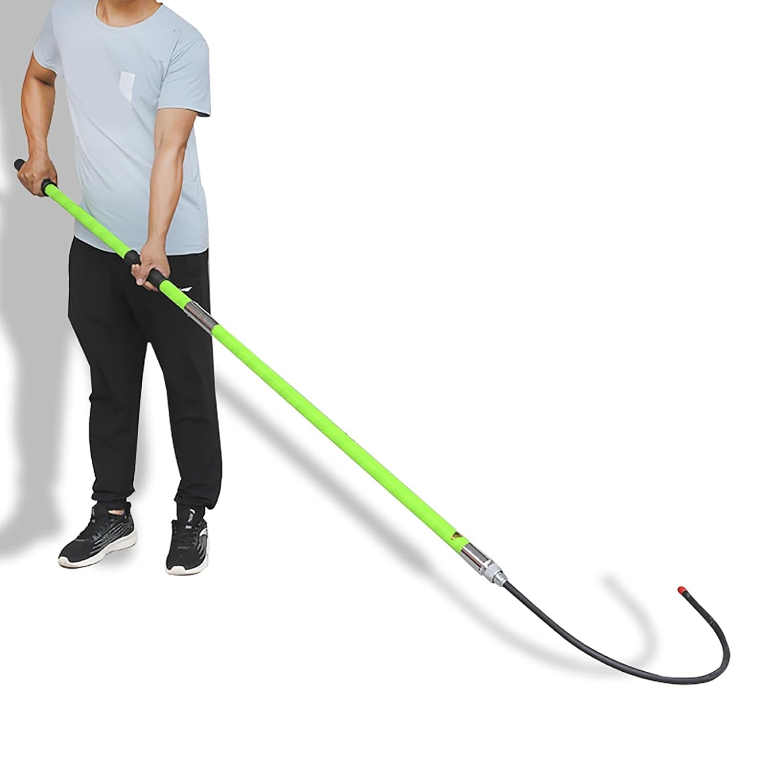 Rescue Pole with Body Hook, High Voltage Insulated Rescue Hook Commercial, Electrical Safety Kit, Construction Sites Aerial Work Life-Saving Rods Pull Tool(Green,1m/39.4in/3.3ft)