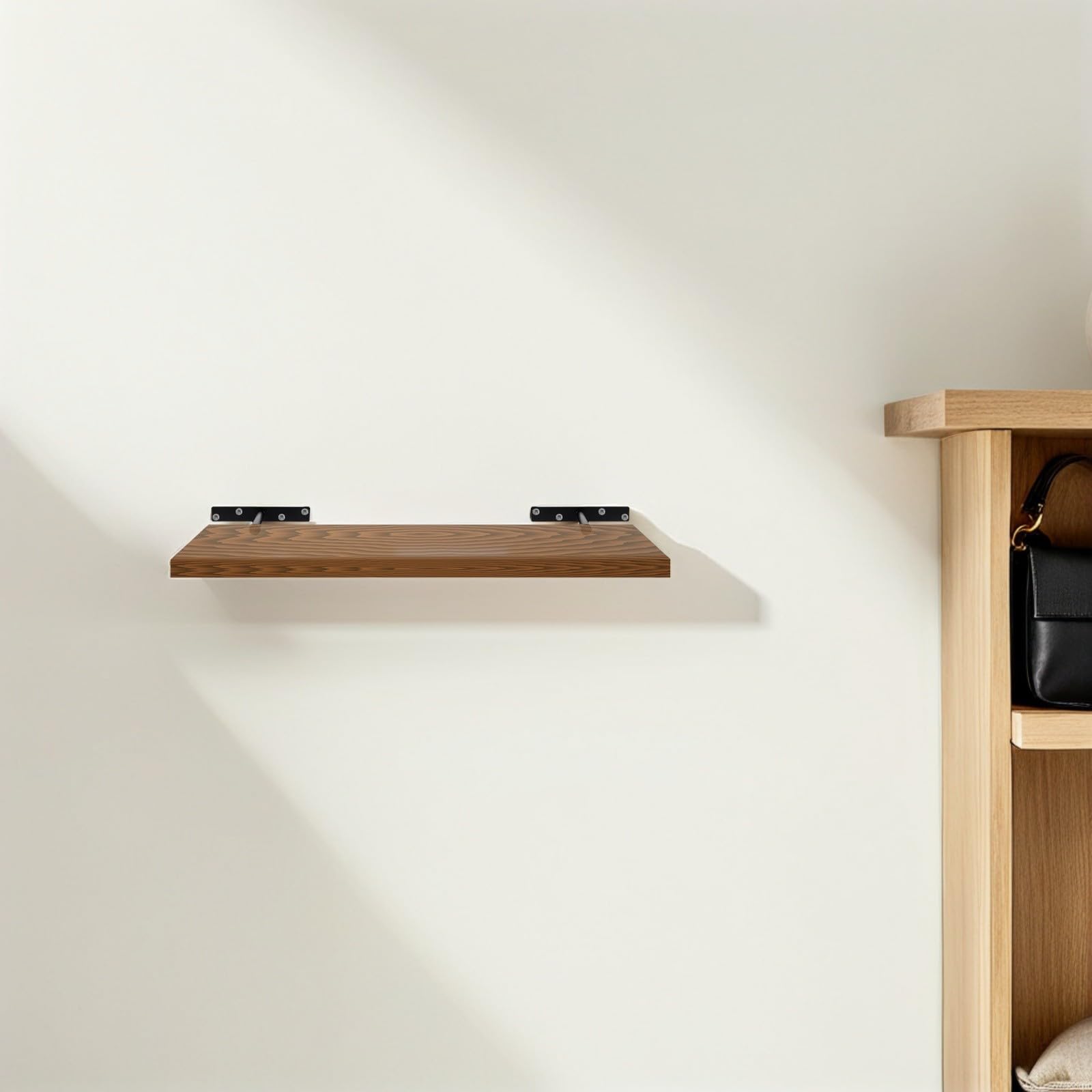 UKCOCO 7 Stück Versteckte Regalhalterungen aus Eisen T förmiges Design 20cm für Platzsparende Montage und Modernes Homeoffice