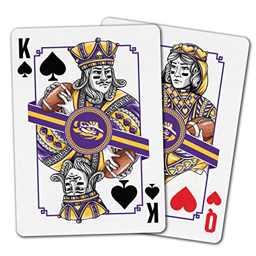 Image of YouTheFan NCAA Officially-Licensed Playing Cards - Original Artwork on All face Cards and Jokers - Team's Official Colors - Quality Linen Texture - Designed in The USA