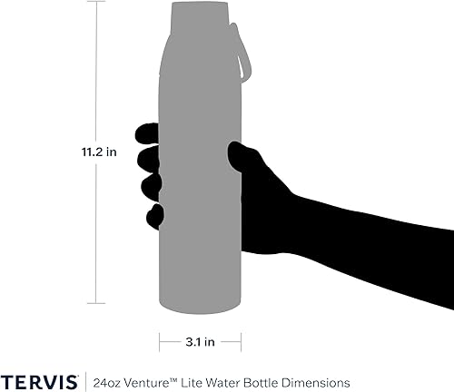 Miniatura 5 de Tervis Medical - Vaso aislado de doble pared fabricado en Estados Unidos mantiene las bebidas frías y calientes, botella para agua Venture Lite de
