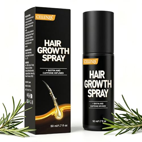Hair Growth Serum for Women & Men Hair Growth Spray with Rosemary & Biotin & Caffeine Non-Greasy & Fast Absorbing Scalp Serum for Hair Thickening & Strengthening 50ml