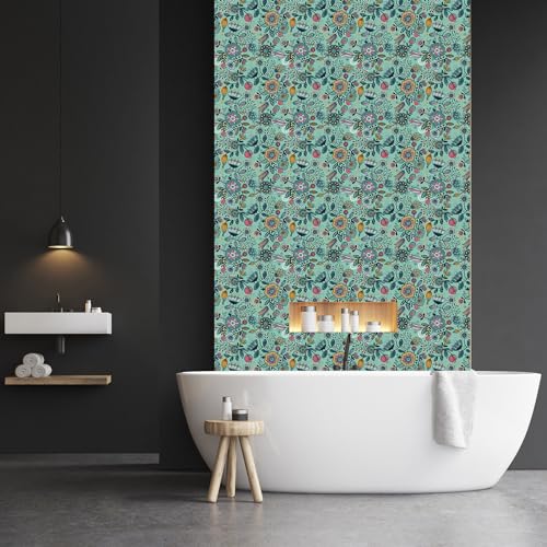 Papel pintado vintage floral rosa y amarillo para decoración de paredes interiores de casa 8
