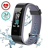 【Pulsómetro & Monitor de sueño】: Este pulsera inteligente física puede controlar de forma automática y continua la frecuencia cardíaca durante 24 horas. Puede ver el gráfico dinámico de frecuencia cardíaca para todo el día en la aplicación. Analiza datos completos como la duración del sueño, las fases de sueño, configura una alarma silenciosa y tu rastreador te despierta con una vibración tranquila